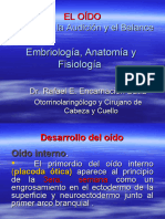 Embriologia, Anatomia y Fisiologia Del Oido