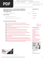 CISA Domain 4 - Information Systems Operations, Maintenance and Service Management