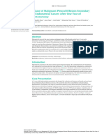 A Case of Malignant Pleural Effusion Secondary To Endometrial Cancer After One Year of Hysterectomy