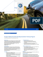 Product Safety Conformity Representative Training Program