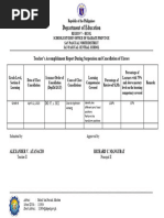 Accomplishment Report During Suspension and Cancellation of Classes