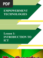 1 Information and Communication Technology Week 1