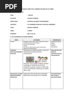 Actividades Directas e Indirectas Mes de Octubre