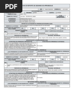 Ficha de Reporte de Sesiones de Aprendizaje