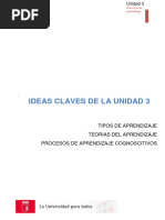 Ideas Claves. Unidad 3. Aprendizaje