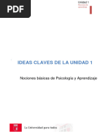 Ideas Claves. Unidad 1. Aprendizaje