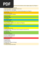 Titas in Baguio - Itinerary