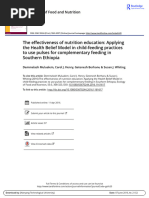 The Effectiveness of Nutrition Education Applying The Health Belief Model in Child-Feeding Practices To Use Pulses For Complementary Feeding in Southern Ethiopia