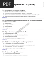 Project Management Set 13