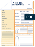 Ficha Personal y Compromiso Del Catequista Rellenable