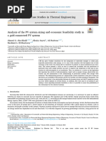 Analysis of The OV System Sizing and Economic Feasibility