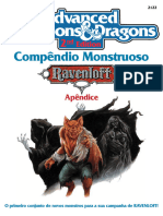 AD&D 2E Ravenloft Compêndio Monstruoso 10 - Criaturas de Terror