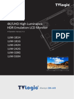 4K/UHD High Luminance HDR Emulation LCD Monitor: LUM-181H LUM-181G LUM-242H LUM-242G LUM-328G LUM-550H