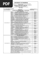 University of Madras: Time Table