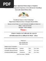 Etude Et Analyse de L'efficacité Des Eaux de Refroidissement de La Raffinerie de Sbaâ - Adrar