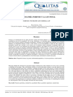 La Psiquiatría Forense y La Ley Penal