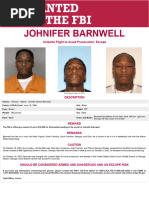 Johnifer Barnwell Reward Poster