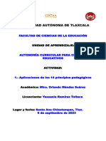 Aplicaciones de Los 14 Principios Pedagógicos