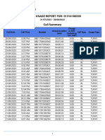 Grameenphone: Prepaid Usage Report For: 01314186503 Call Summary