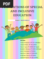 Educ 101 Foundations of Special and Inclusive Education Module 2020