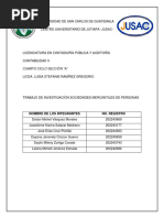 Trabajo de Investigación Sociedades Mercantiles de Personas