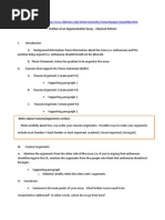 Outline of An Argumentative Essay - Classical Pattern