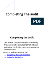 Completing Audit