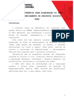 Termo de Referencia para Elaboracao Do Pgrs Plano de Gerenciamento de Residuos Solidos