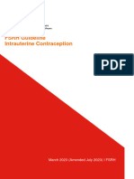 FSRH Clinical Guideline Intrauterine Contraception Mar23 Amended 11jul2023