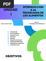 Unidad I. Intro A La Tecnologia de Los Alimentos