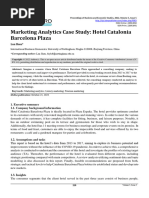 Marketing Analytics Case Study Hotel Catalonia Bar