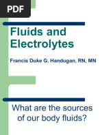 Body Fluids and Electrolytes