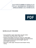 Penyelarasan Pentadbiran Kerajaan Persekutuan, Negeri Dan Tempatan