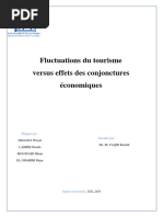 Rapport Fluctuations Du Tourisme Versus Effets Des Conjonctures Économiques