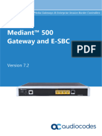 LTRT 10650 Mediant 500 Gateway and e SBC Users Manual Ver 72