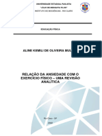 Relação Da Ansiedade Com o Exercício Físico