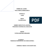 Actividad 4 Tendencias Pedagogicas 28 de Agosto 2002