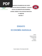 Ensayo La Economía Naranja Diseño y Evaluacion de Proyectos Elisabet Guevara