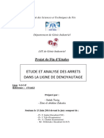 Etude Et Analyse Des Arrets Dans La Ligne de Dénoyautage - Salah Tariq