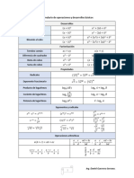 Formulario de Operaciones y Desarrollos Básicos