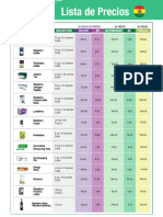 LISTA DE PRECIOS PARA AGOSTO 2023 Oficial