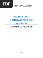 Design of Cobalt Electrowinning Unit Operation