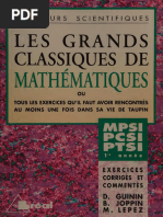 Les Grands Classiques de Mathématiques 1re Année Classes Préparatoires MPSI-PCSI-PTSI (Daniel Guinin, Bernard Joppin, Michel Lepez)