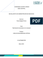 Optimización de Procesos en La Empresa Paulo Delgado Porras Ced 111470629