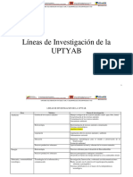 Líneas de Investigación UPTYAB - Resumen