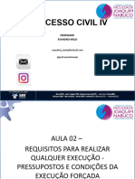 II Unidade Aula 02 - Requisitos para Realizar Qualquer Execução - Pressupostos e Condições Da Execução Forçada