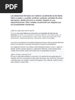 Los Aceros y Las Fundiciones Son Metales de Aleaciones Ferrosas