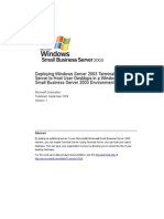 SBS 2003-Deploying Windows Server 2003 Terminal Server