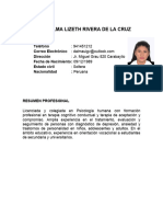 CV - Psicologa Rivera