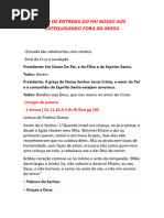 Rito de Entrega Do Pai Nosso Aos Catequisando Fora Da Missa